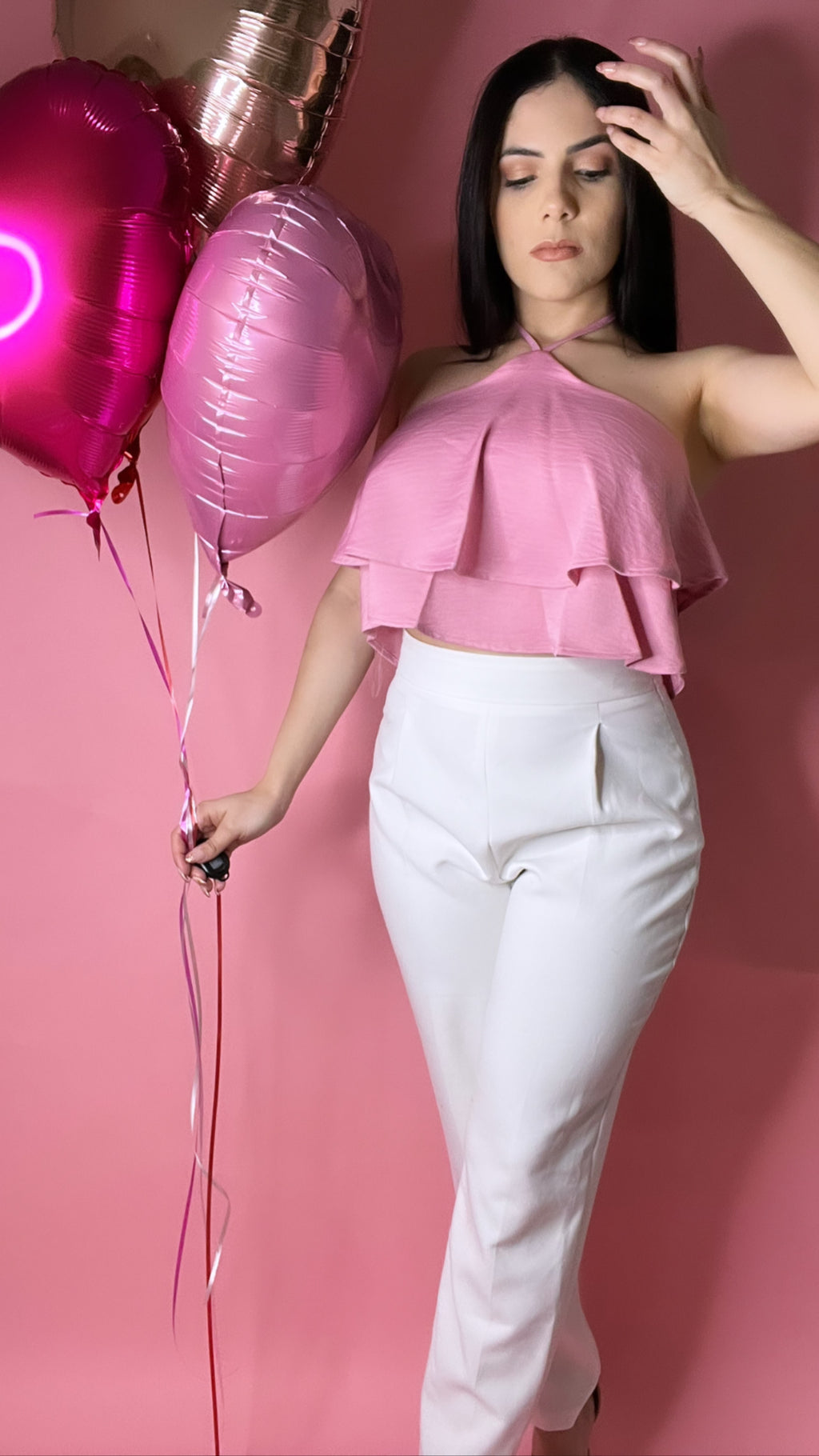 The Ruffle Top Pink